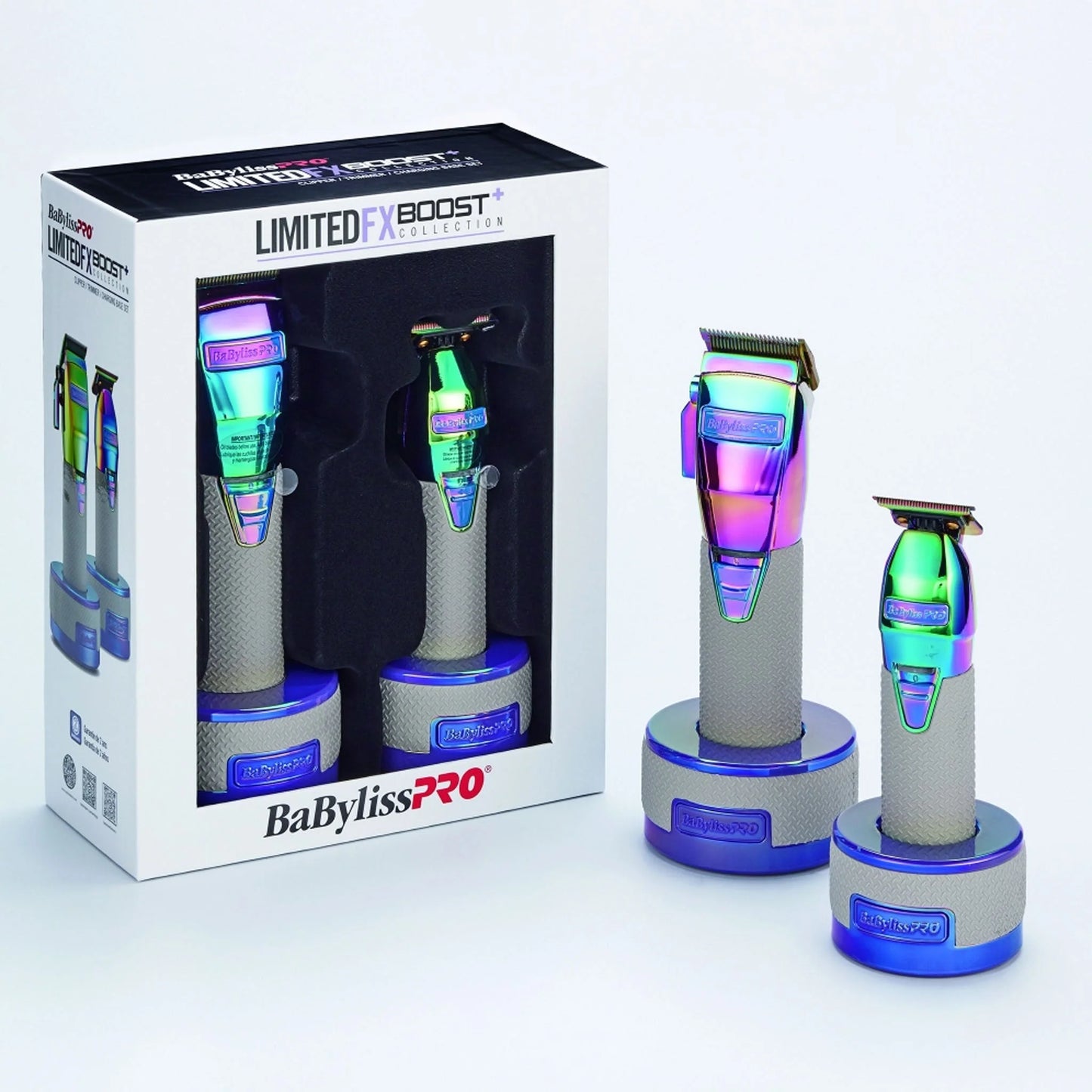 BABYLISS PRO CHAMELEON FX BOOST+ LIMITED EDITION CLIPPER & TRIMMER SET W/ CHARGING BASE (FXHOLPKCTB-I)